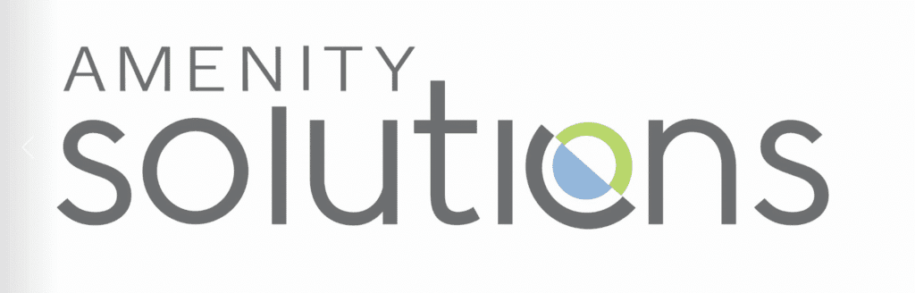 Amenity solutions logo on a white background.