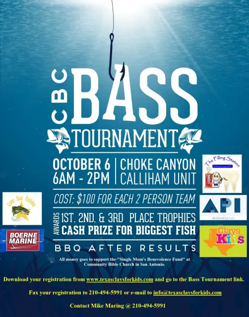 4th Annual Fall -CBC Benefit Tournament Choke Canyon-$500 1st Place
