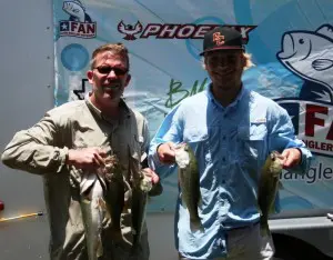 Father and Son team of Kyle and Konner Welch beat the heat  and win at  Stillhouse Hollow Reservoir