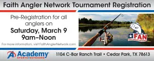 Faith angler network tournament registration.