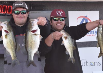 Ty Mechler and Christian Garcia with Guardians Bass Club WIN on Lake LBJ