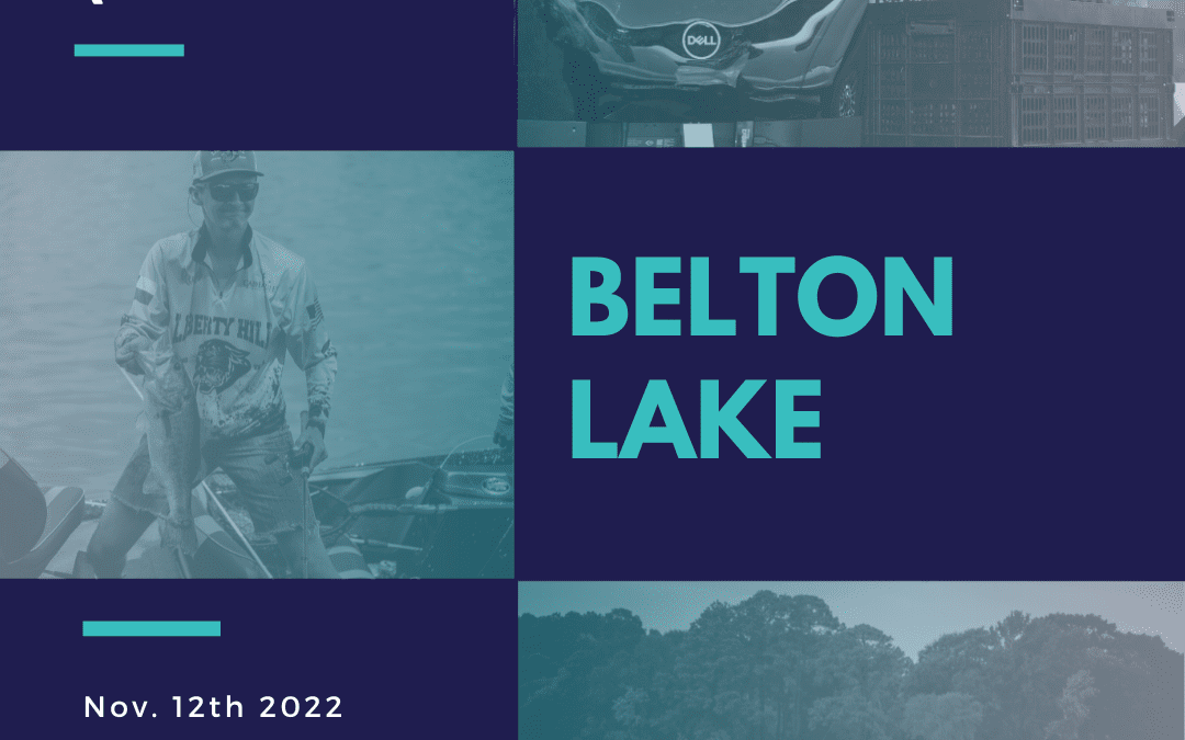 A poster with people in boats and the words central qualifier 2 belton lake.