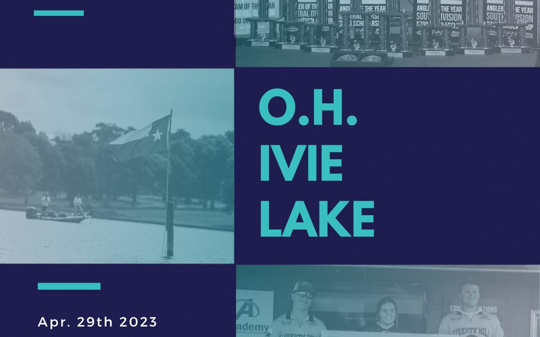 A poster of the 2 0 2 1 o. H. Ivie lake tournament