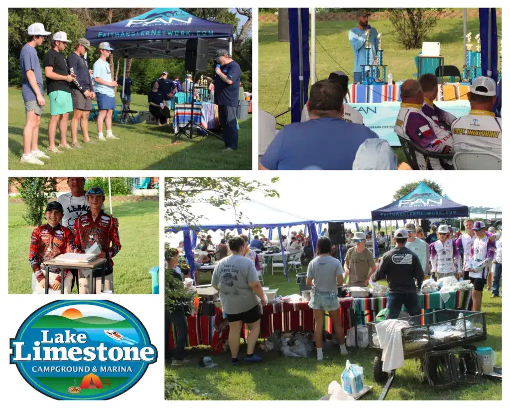 Fishing tournament at Lake Limestone campground.