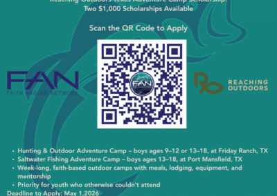 Reaching Outdoors Texas Adventure Camps! FAN Scholarship Program!!